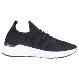 Lemax Zapatillas textiles en la plataforma negro Lemax Zapatillas textiles en la plataforma negro