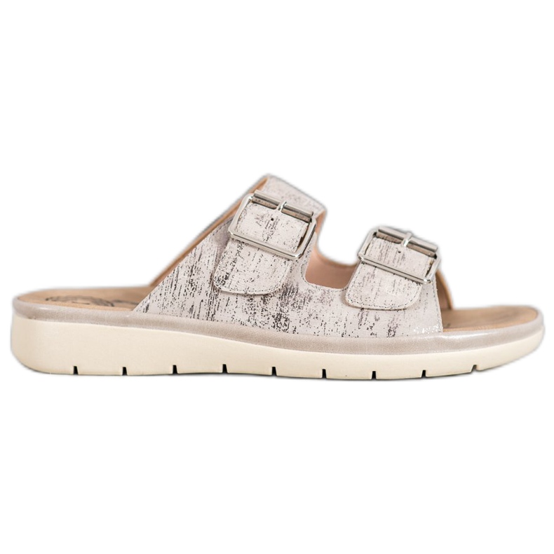 Evento Zapatillas cómodas de piel ecológica gris