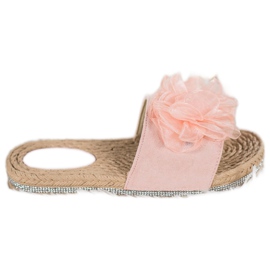 Small Swan Zapatillas con adorno rosa