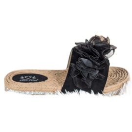 Small Swan Zapatillas con adorno negro
