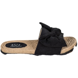 Small Swan Zapatillas de moda con un lazo negro