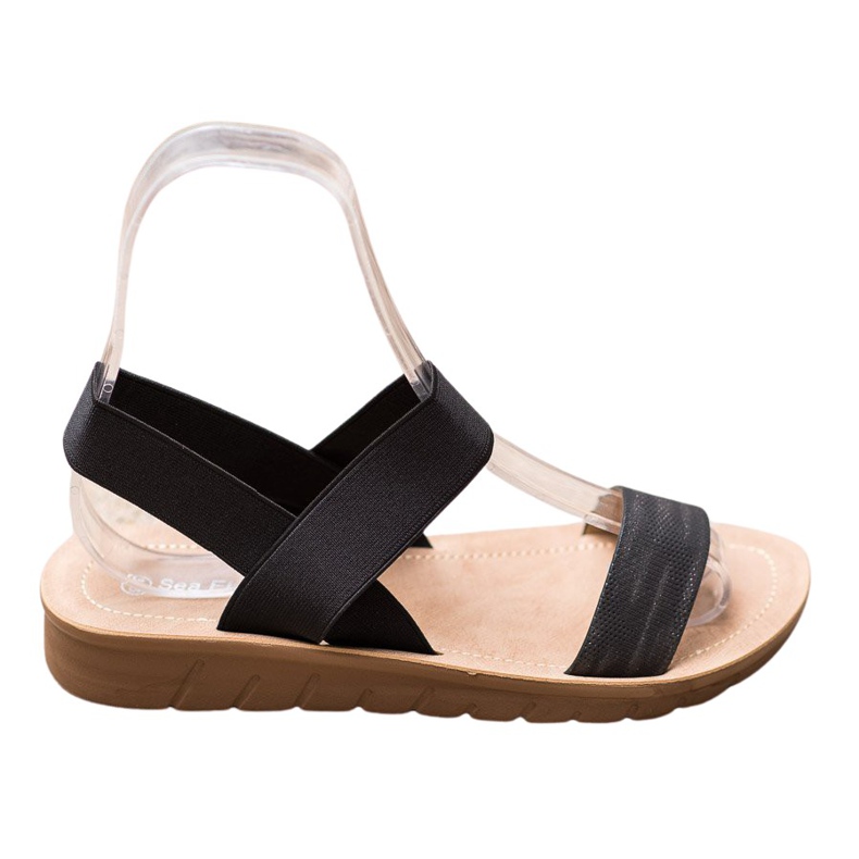 Sea Elves Sandalias sin cordones en la plataforma negro