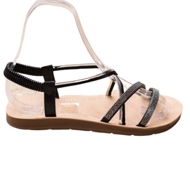 Sea Elves Sandalias con adornos de plata negro Sea Elves Sandalias con adornos de plata negro