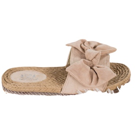 Small Swan Zapatillas de moda con un lazo marrón