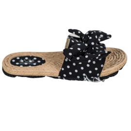 Small Swan Zapatillas de moda con un lazo negro