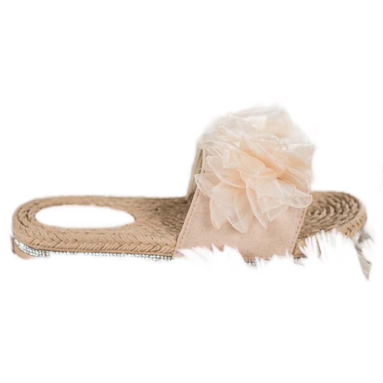 Small Swan Zapatillas con adorno beige
