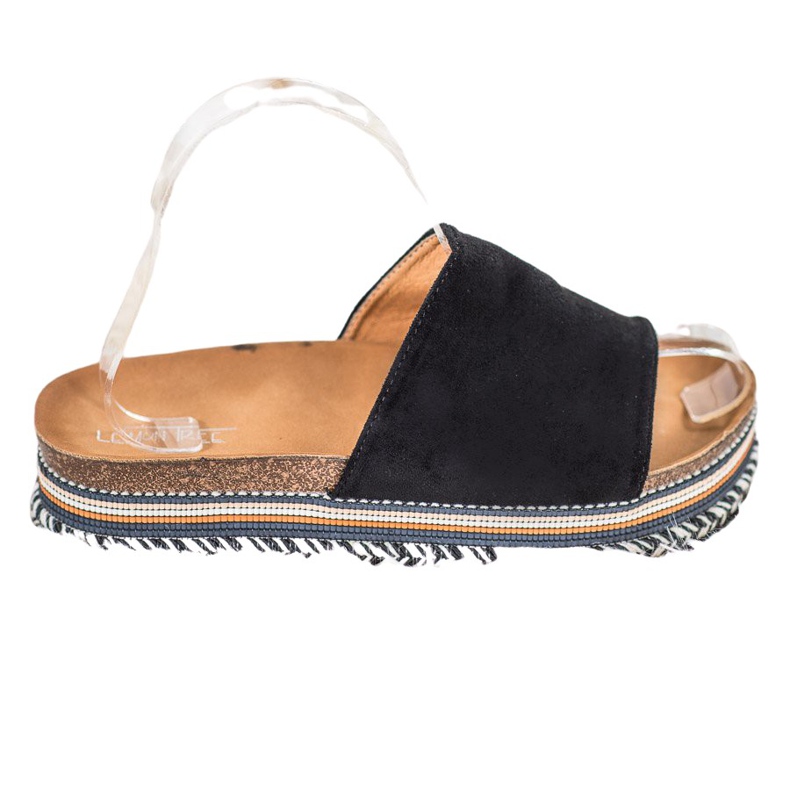 SHELOVET Zapatillas Con Plataforma Decorativa negro