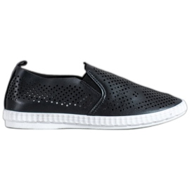 GOLL Slipons negros calados
