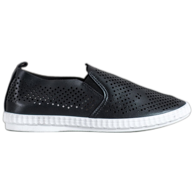 GOLL Slipons negros calados