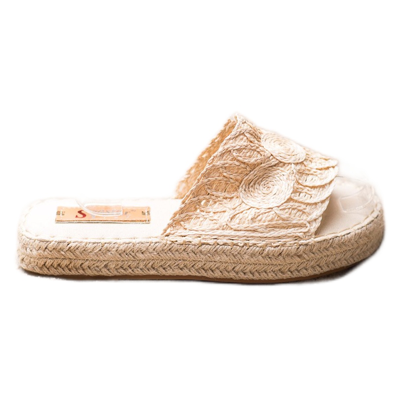 Seastar Zapatillas en una plataforma de paja beige