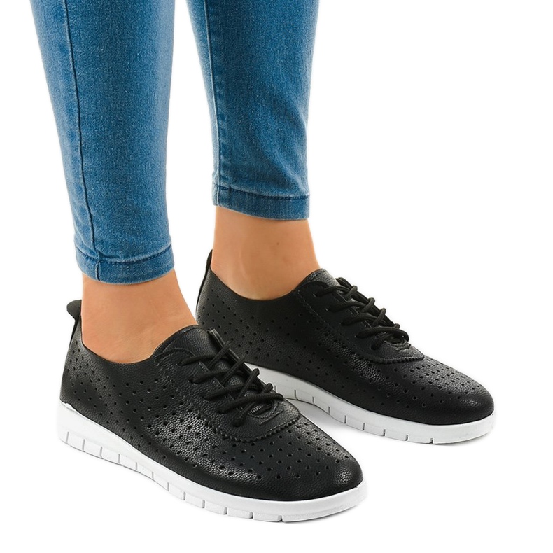 Zapatillas negras caladas JH701-1 negro Zapatillas negras caladas JH701-1 negro