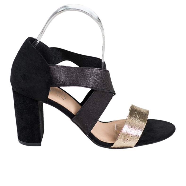 Evento Sandalias sin cordones con banda elástica negro amarillo Evento Sandalias sin cordones con banda elástica negro amarillo