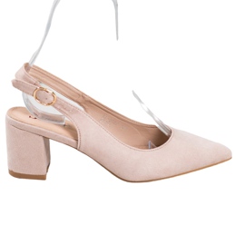 Seastar Zapatos de tacón con tacón descubierto beige