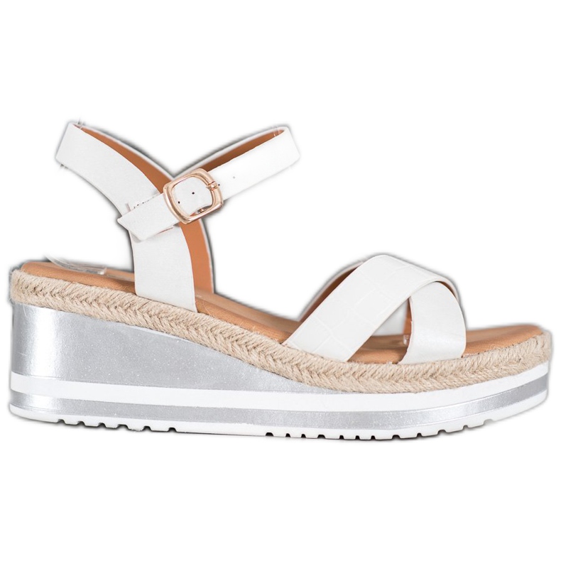 Weide Cuñas Blancas Con Cuero Ecológico blanco Weide Cuñas Blancas Con Cuero Ecológico blanco