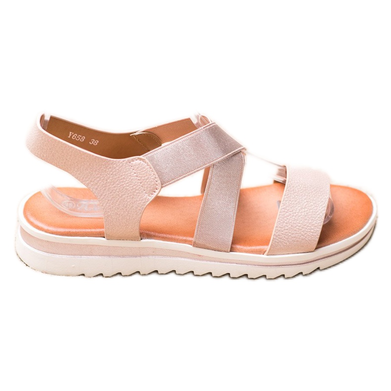 Weide Sandalias en la plataforma beige dorado