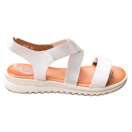 Weide Sandalias en la plataforma blanco gris