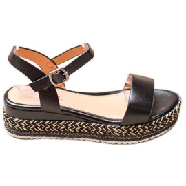 Weide Sandalias negras con plataforma decorativa negro