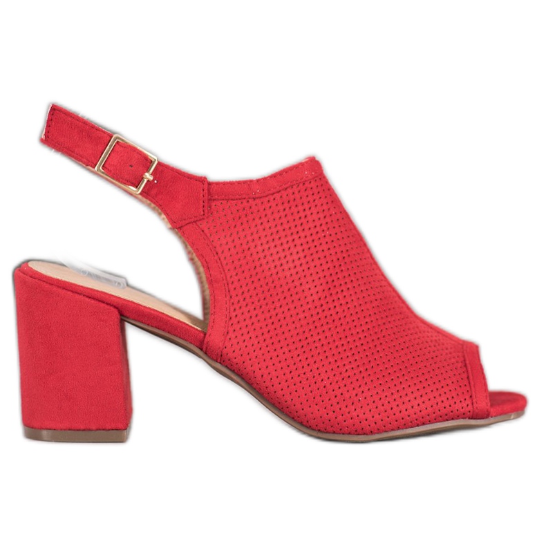 SHELOVET Sandalias Cerradas Clásicas rojo