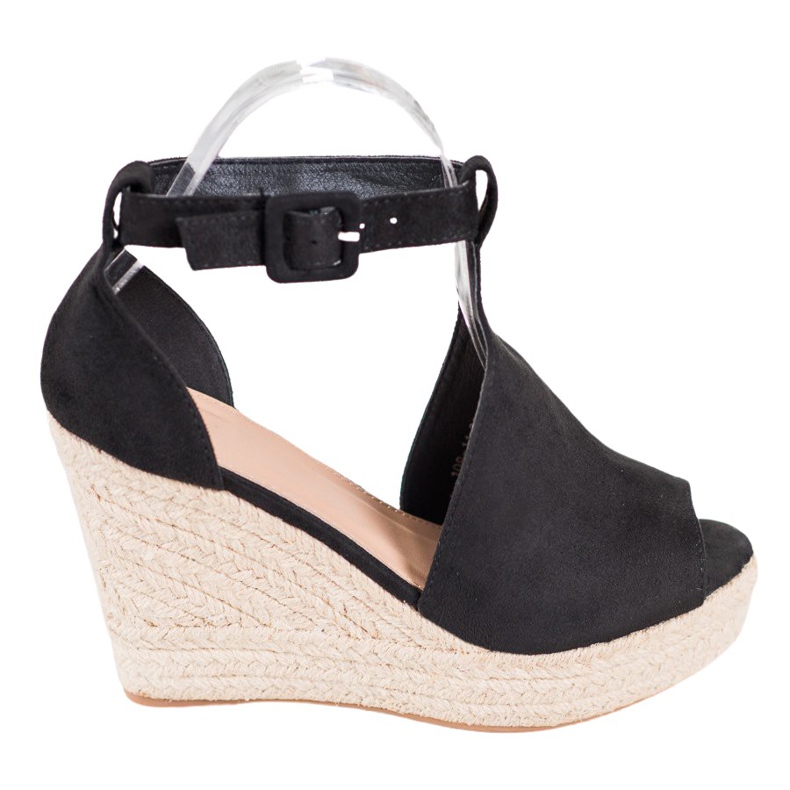 Queen Vivi Cuñas de ante confeccionadas negro Queen Vivi Cuñas de ante confeccionadas negro