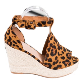 Queen Vivi Cuñas de ante confeccionadas marrón