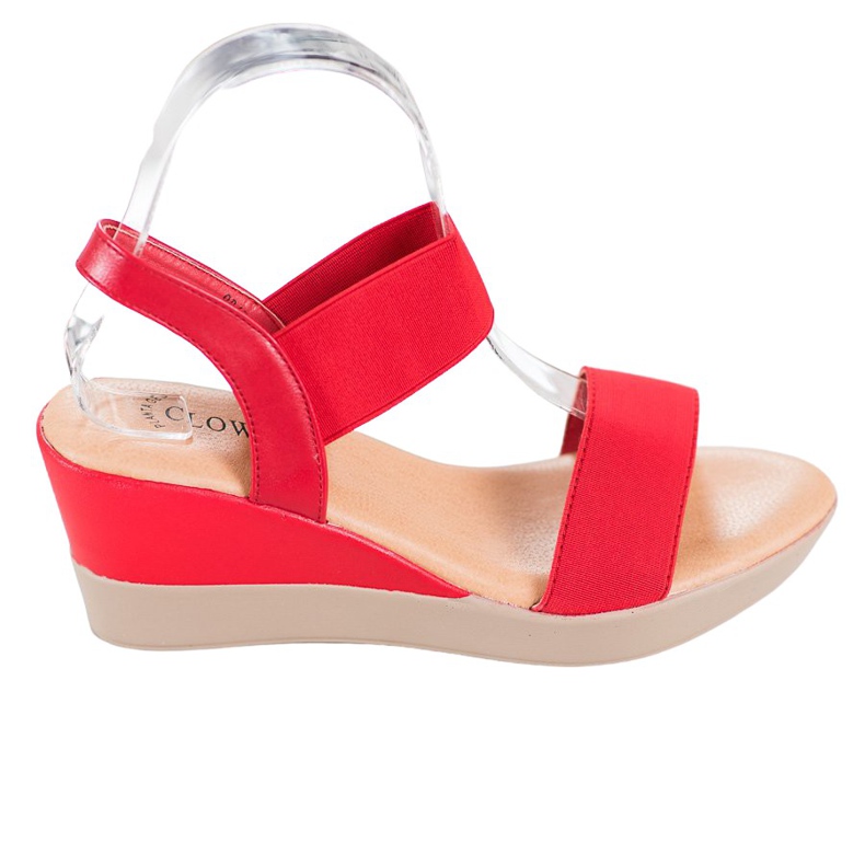 Clowse Sandalias ligeras sin cordones rojo
