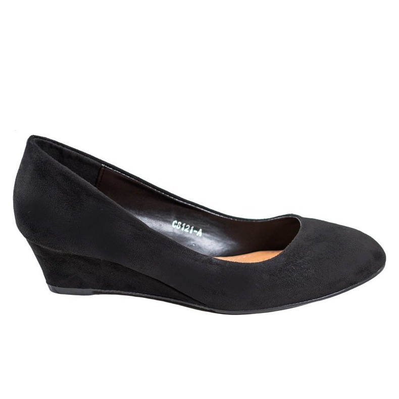 SHELOVET Bombas de cuña negras negro