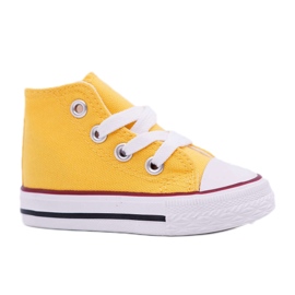 Zapatillas de deporte para niños clásicos de color alto amarillo