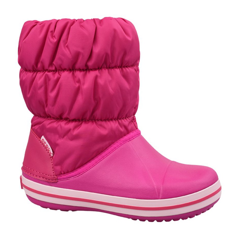 Crocs Winter Puff Boot Jr 14613-6X0 negro rosado Crocs Winter Puff Boot Jr 14613-6X0 negro rosado