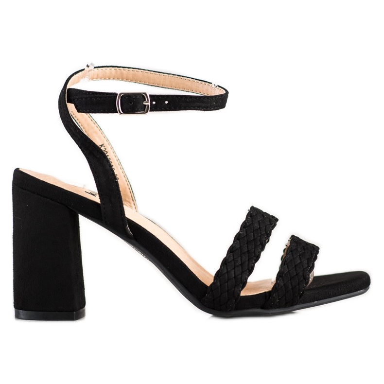 Kylie Sandalias de gamuza en una barra negro