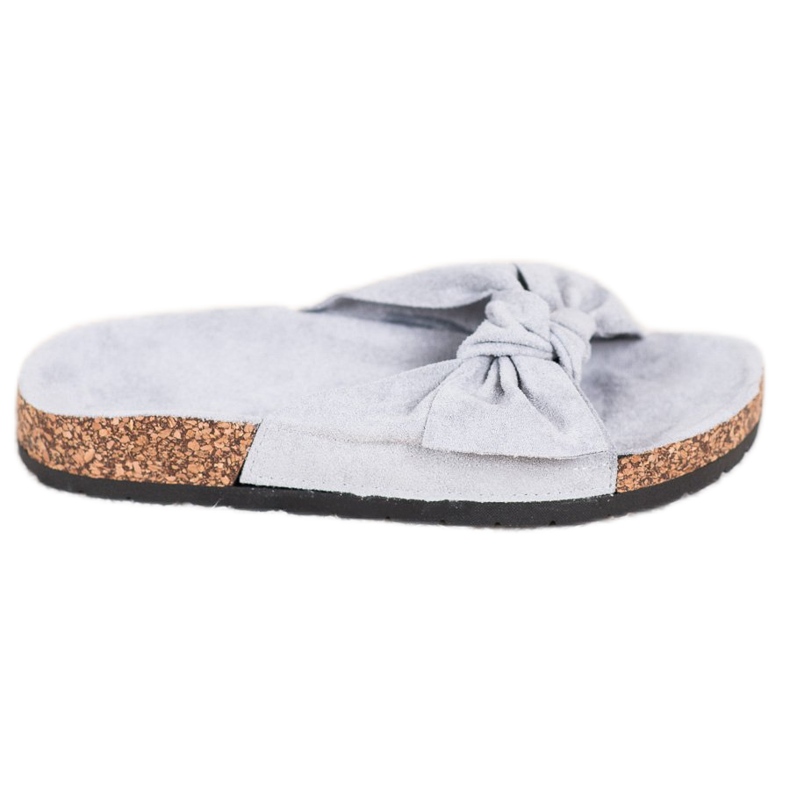 SHELOVET Zapatillas de ante en la plataforma gris