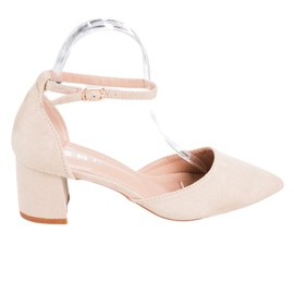 SHELOVET Zapatos de salón clásicos con hebilla marrón