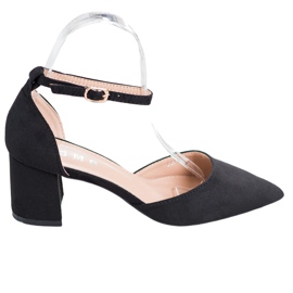 SHELOVET Zapatos de salón clásicos con hebilla negro