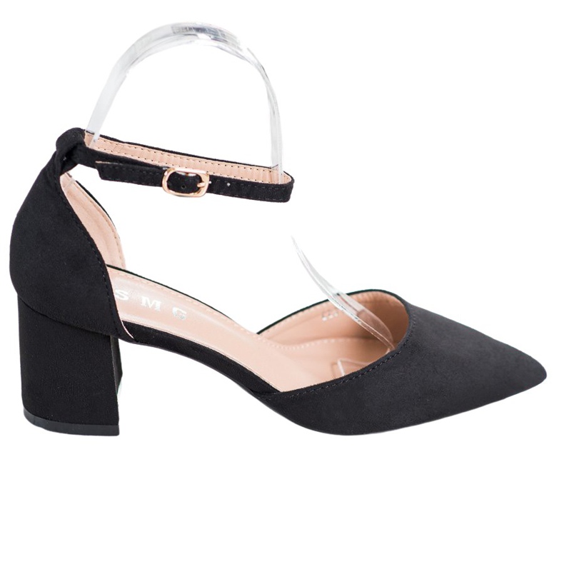 SHELOVET Zapatos de salón clásicos con hebilla negro