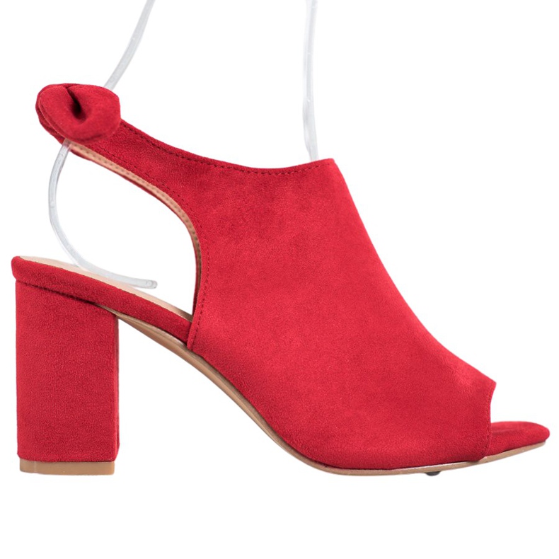 SHELOVET Sandalias de tacón rojo