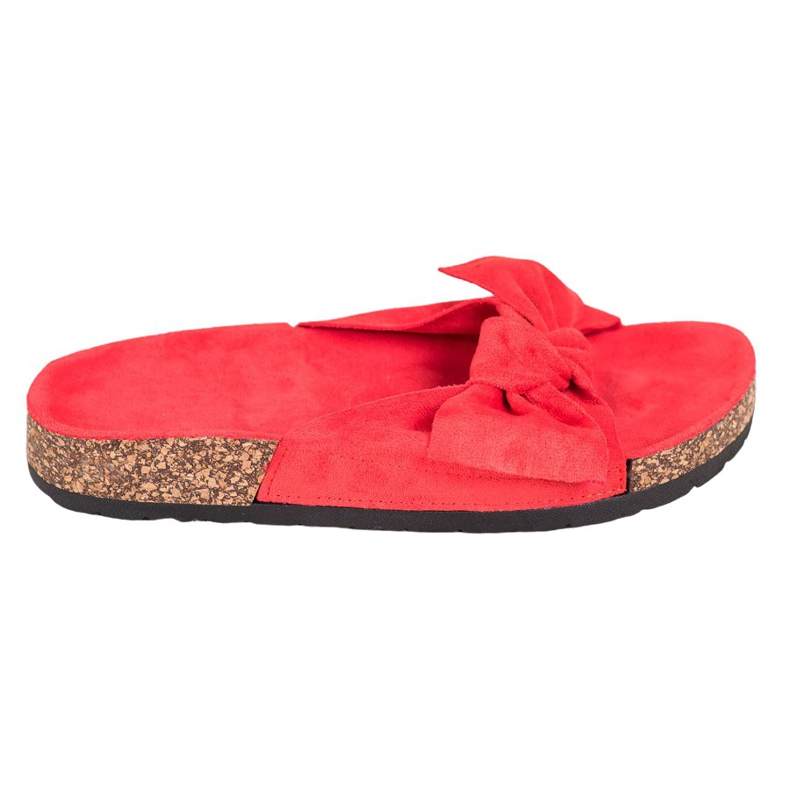 SHELOVET Zapatillas de ante en la plataforma rojo