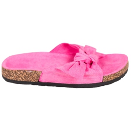 SHELOVET Zapatillas de ante en la plataforma rosa