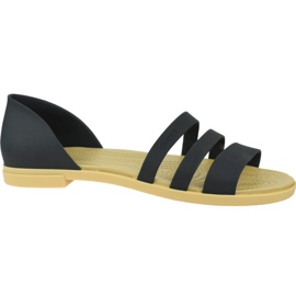 Crocs Tulum Open Flat W 206109-00W negro