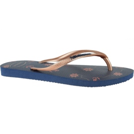 Chanclas Havaianas Slim Nautial 4137125-1754 púrpura azul marino