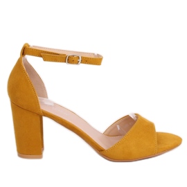 Sandalias de tacón alto miel 88-395 Amarillo