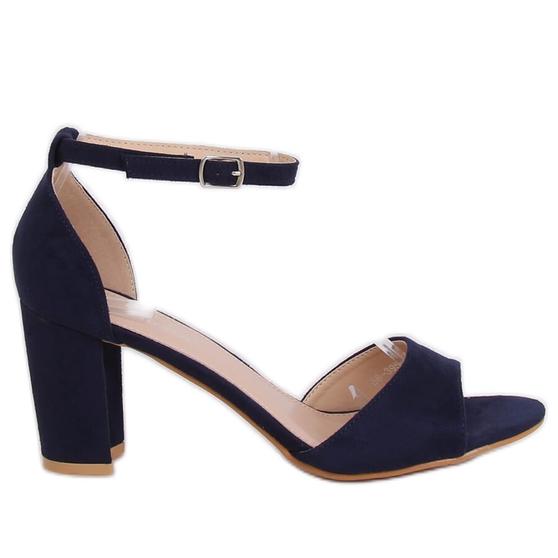 Sandalias de tacón azul marino 88-395 Azul