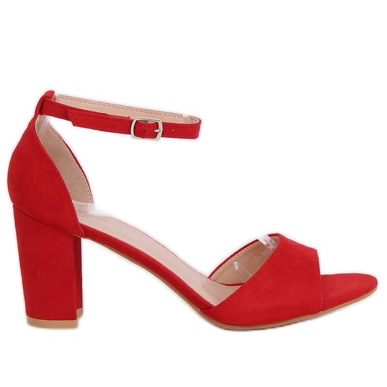 Sandalias de tacón rojo 88-395 Rojo