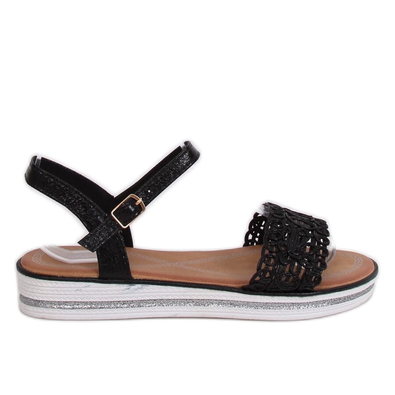 Sandalias negras para mujer 35-197 Negro