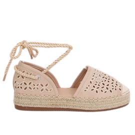 Alpargatas atadas con un tobillo beige G1573 Beige