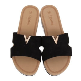 Pantuflas negras de mujer negras G-5035 Negras negro