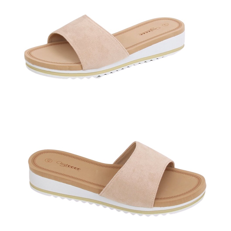 Pantuflas de mujer beige G-5036 Beige