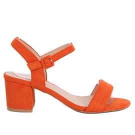 Sandalias de tacón naranja 99-61A Orange