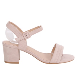 Sandalias de tacón beige 99-61A Beige