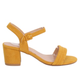 Sandalias de tacón miel 99-61A Amarillo