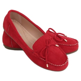 Rojo Mocasines de mujer LL97 Rojo
