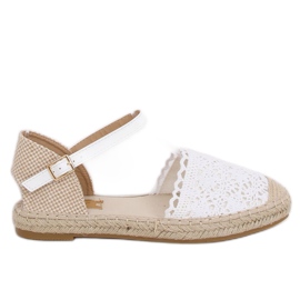 Alpargatas de encaje blancas L-1067 White blanco